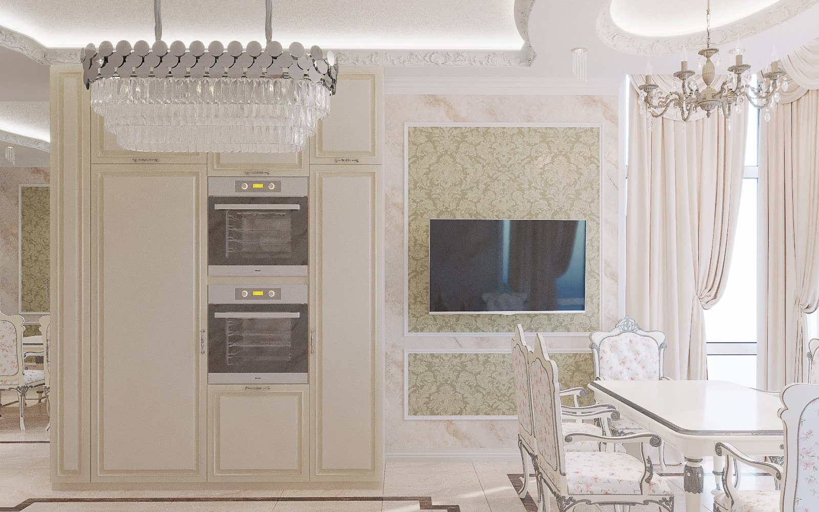 Дизайн интерьера трехкомнатной квартиры в Одессе, ЖК Дмитриевский
