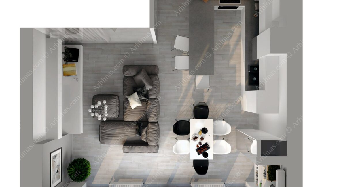 Цены на дизайн интерьера трехкомнатной квартиры в Одессе